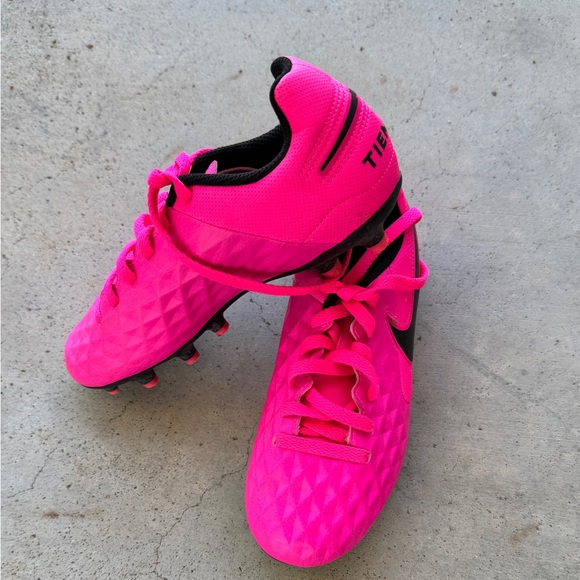 Nike Other - Nike Neon Pink Little Girls 12 Outdoor Soccer Cleats